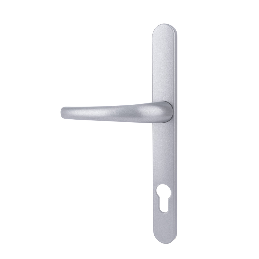 Vanguard Inline Narrow Backplate Sprung Lever Door Handle - Silver (Sold in Pairs)